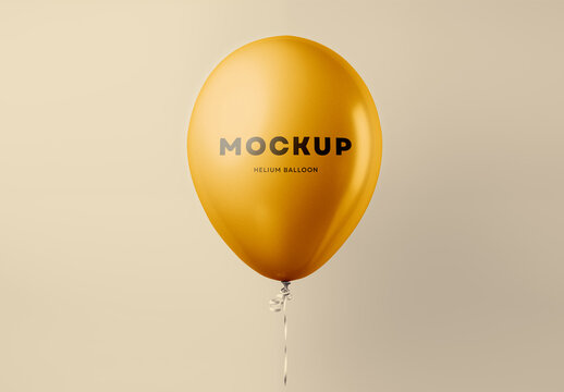 Helium Balloons Mockup Generated with AI