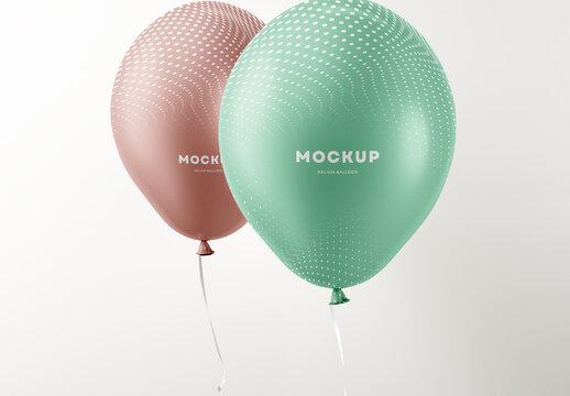 Helium Balloons Mockup Generated with AI