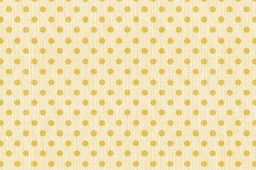 Fabric pattern with yellow polka dots on a light yellow background