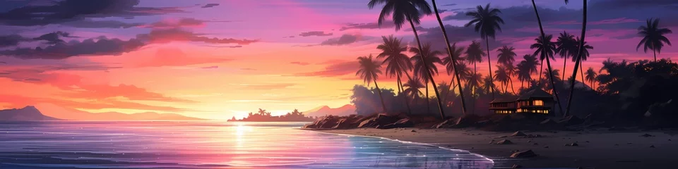  At the edge of paradise, a pristine beach bathes in the warm light of the setting sun. The sky is a canvas of pastel colors, reflecting in the gentle waves that kiss the shore.  © HASHMAT