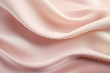 Smooth waves of a silky pink fabric texture. Abstract Flow of Pink Silk Fabric