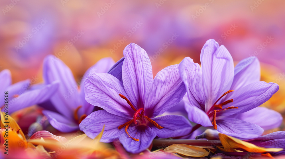 Wall mural saffron flowers