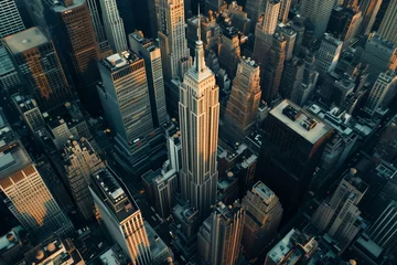 Foto op Plexiglas New York City Business Center Aerial Photo Showing Urban Landscape © Lucas