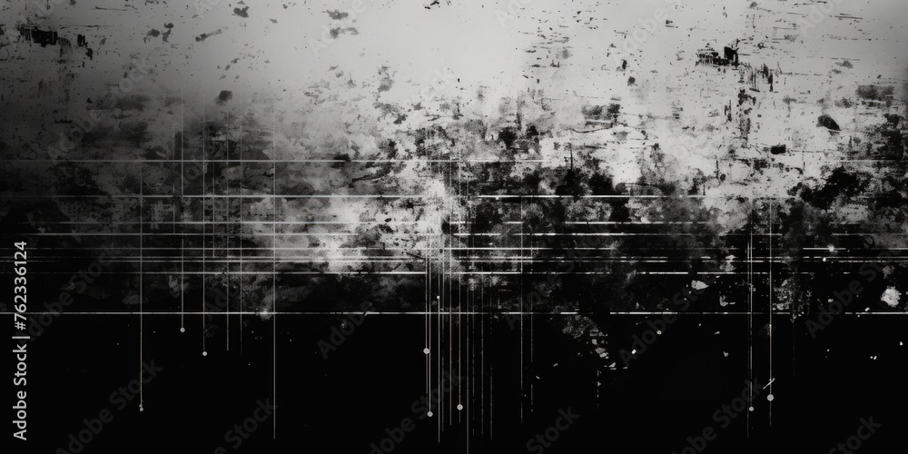 Poster Black and white image of a textured wall. Suitable for backgrounds and design projects