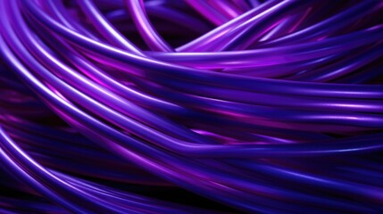 Close up of a bunch of purple wires, suitable for technology concepts