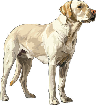 Lovable Labrador Heartwarming Dog Vector Illustration