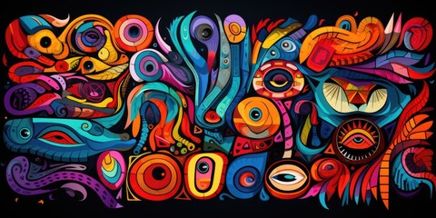 Fototapeta premium A vibrant painting featuring a variety of colors. Suitable for artistic projects