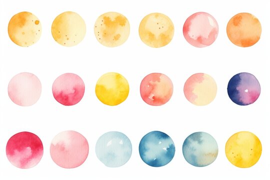 Colorful watercolor eggs perfect for Easter designs