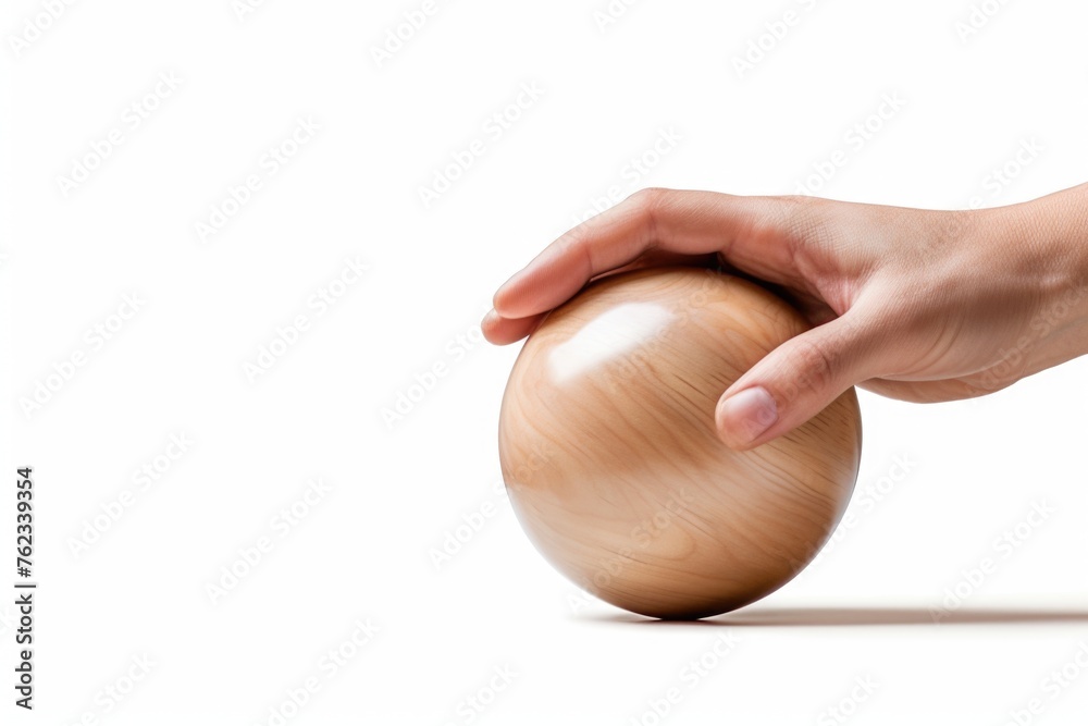 Poster close-up of a person holding a wooden object. suitable for various concepts and designs