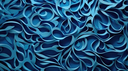 Close up view of a bunch of blue paper. Suitable for office supplies concepts
