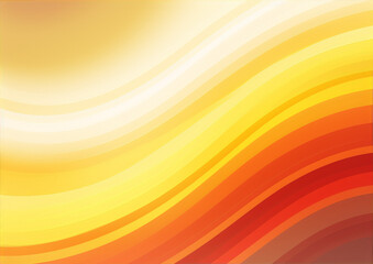 Abstract painting, yellow orange red gradient waves - obrazy, fototapety, plakaty