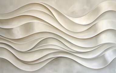 A Close-Up of Sculpted White Wall Art
