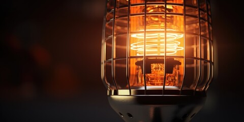 A close-up view of a light bulb. Perfect for illustrating ideas and concepts