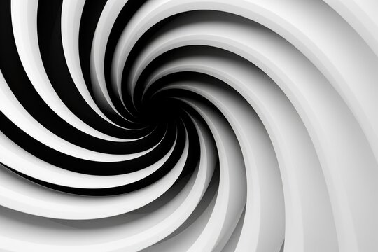 Black and white spiral design on a monochrome background. Suitable for graphic design projects