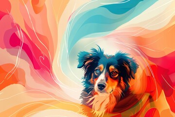 abstract background for National Pet Day - obrazy, fototapety, plakaty
