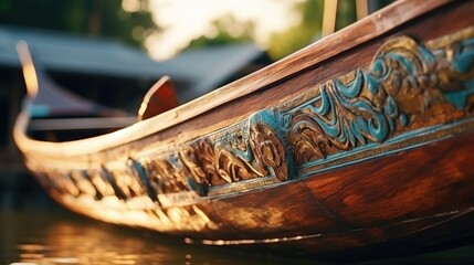 Close up of a boat on a body of water, perfect for travel or nautical themes