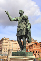 Monument to Trajan near Trajan's Market in Rome, Italy	
