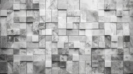 Black and white photo of a tiled wall, perfect for backgrounds