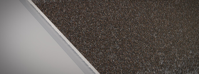 Very many refugees at a closed border with a high fence