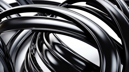 Abstract black and white swirl patterns, suitable for backgrounds and design elements