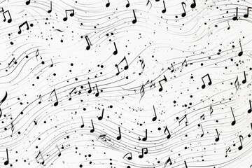 Black and white photo of musical notes. Suitable for music-themed designs