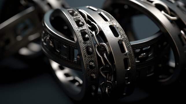 Detailed image of metal bracelets, perfect for jewelry designers