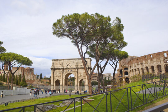 Arch of Constantine in Rome, Italy	
