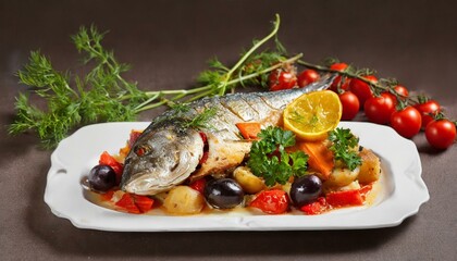 grilled salmon with vegetables
