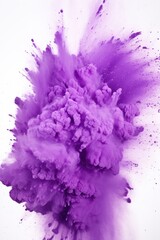 Naklejka premium A vibrant purple powder cloud in the air, perfect for dynamic and colorful designs