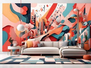 modern living room - Powered by Adobe