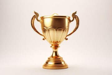 Fototapeta na wymiar a gold trophy with two handles