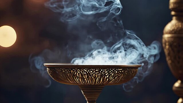 smoke in a golden bowl