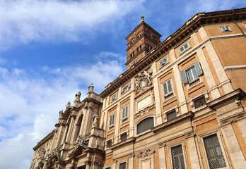 Fototapeta na wymiar Papal Basilica of Santa Maria Maggiore in Rome, Italy