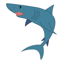 Colorful Shark Clipart for Lovers of Aquatic Animals, Underwater Creatures, and Sea Life