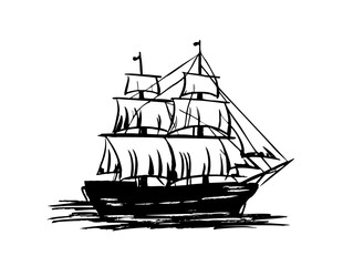 warship icon set. military battleship vector symbol. navy war ship sign in black filled and outlined style.
