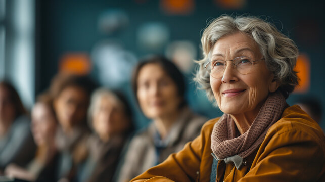 Elderly happy people have a vacation, seniour tourism concept, ai