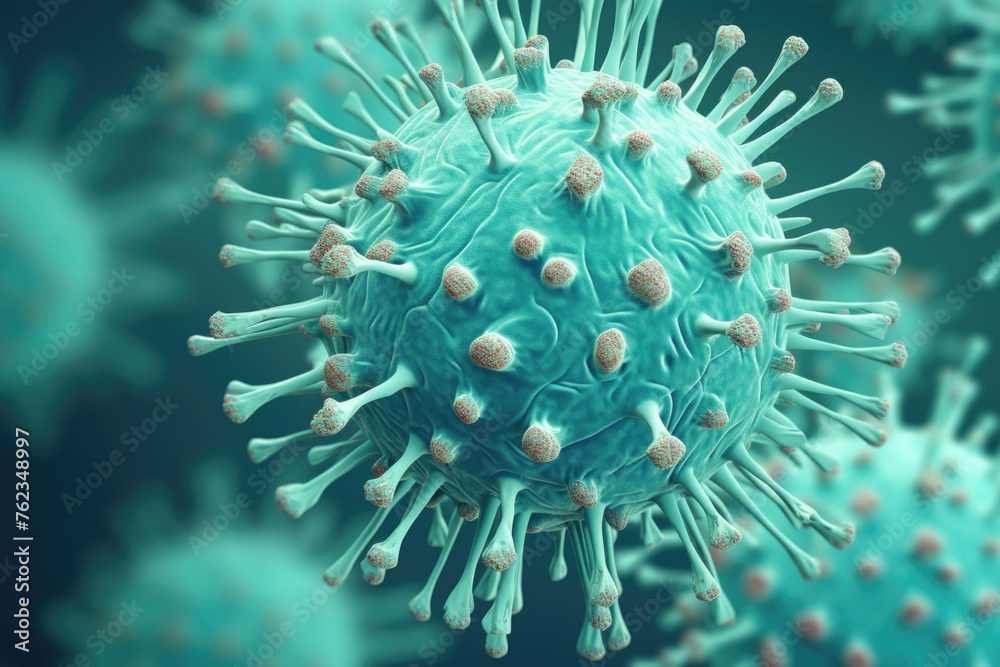 Poster close up of a blue ball with many small white dots, suitable for various design projects