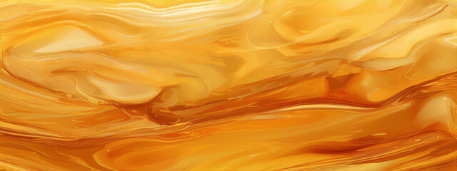 Abstract painting, digital art, smooth, flowing, liquid, amber, gold, orange, yellow, warm colors. - obrazy, fototapety, plakaty