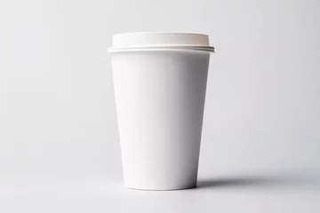 Foto op Plexiglas a white cup with a lid © Doina