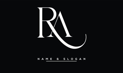 RA,  AR,  R,  A  Abstract Letters Logo Monogram