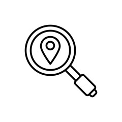 Find location outline icons, minimalist vector illustration ,simple transparent graphic element .Isolated on white background