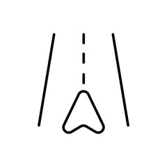 Street navigation outline icons, minimalist vector illustration ,simple transparent graphic element .Isolated on white background