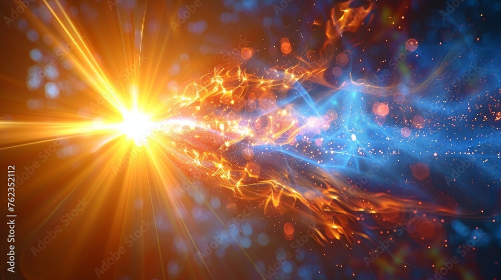 Poster Light flare effect modern of transparent sunlight...