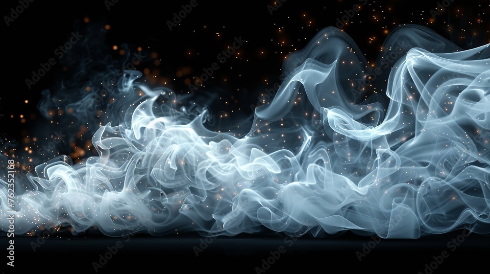Poster special effect of fog or smoke isolated in transparent form.