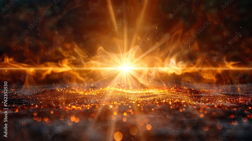 Poster the modern image is transparent sunlight with transparent special lens flash effect. a front sun len