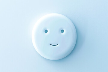 Smiley Face on Button Illustration