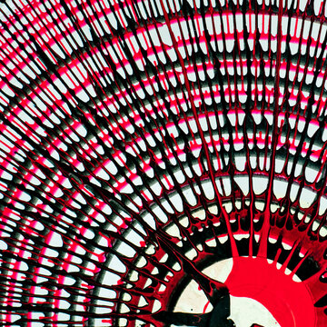 Abstract Art of Splattered Black,Red and White Acrylic Paint