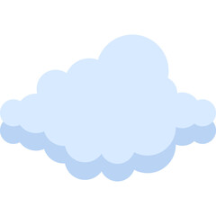 Blue Flat Cloud Icon
