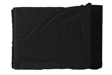 A piece of black cardboard on a blank background