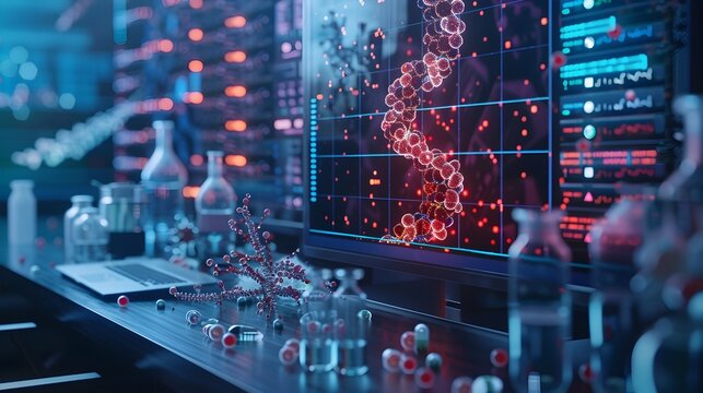 Dynamic Digital Visualization of Interconnected Technical Data Insights for Innovative Strategy - Powered by Adobe